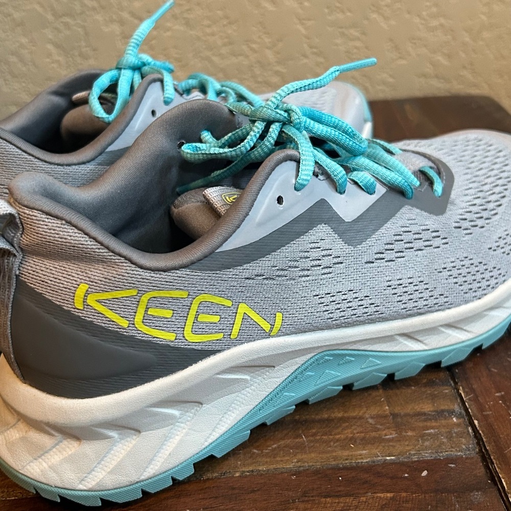KEEN NXIS Speed Hiking Shoes Women 8‎ Gray Teal Trail Sneaker 1029008 - Picture 4 of 11